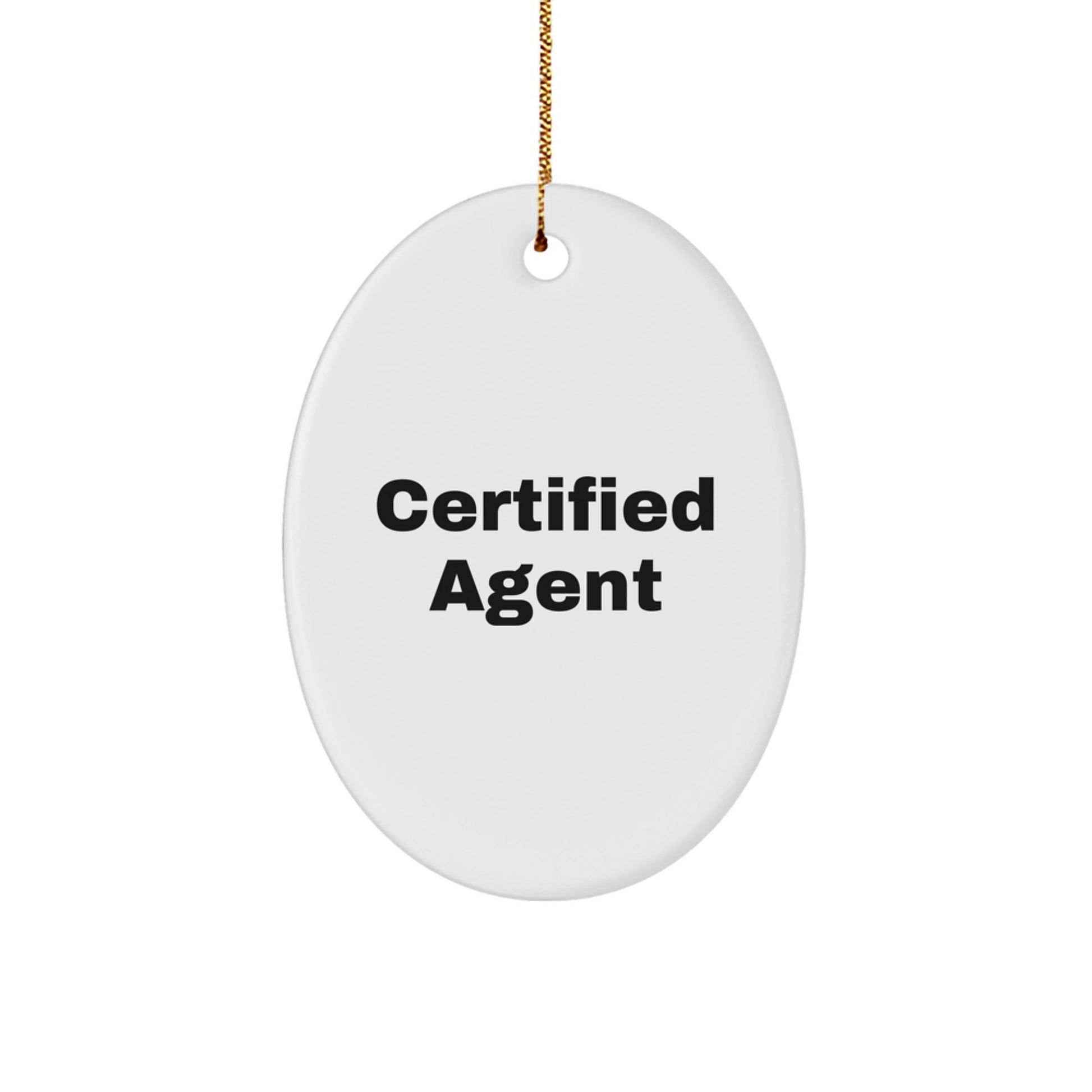Agent Christmas Unique Gifts from Friends, Funny 'You're a Licensed to Chill' Oval Ornament for Agent, Agent Gifts for Men and Women, Christmas Unique Gifts for Agent - Image 1