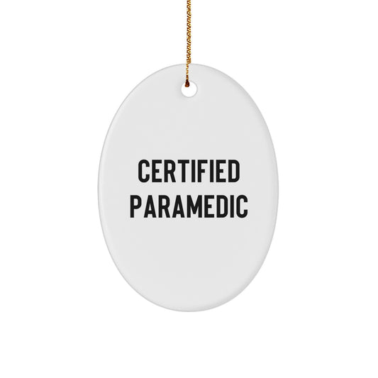 Funny Rescue Worker Gifts from Friends for Rescue Worker Men Oval Ornament - Image 1