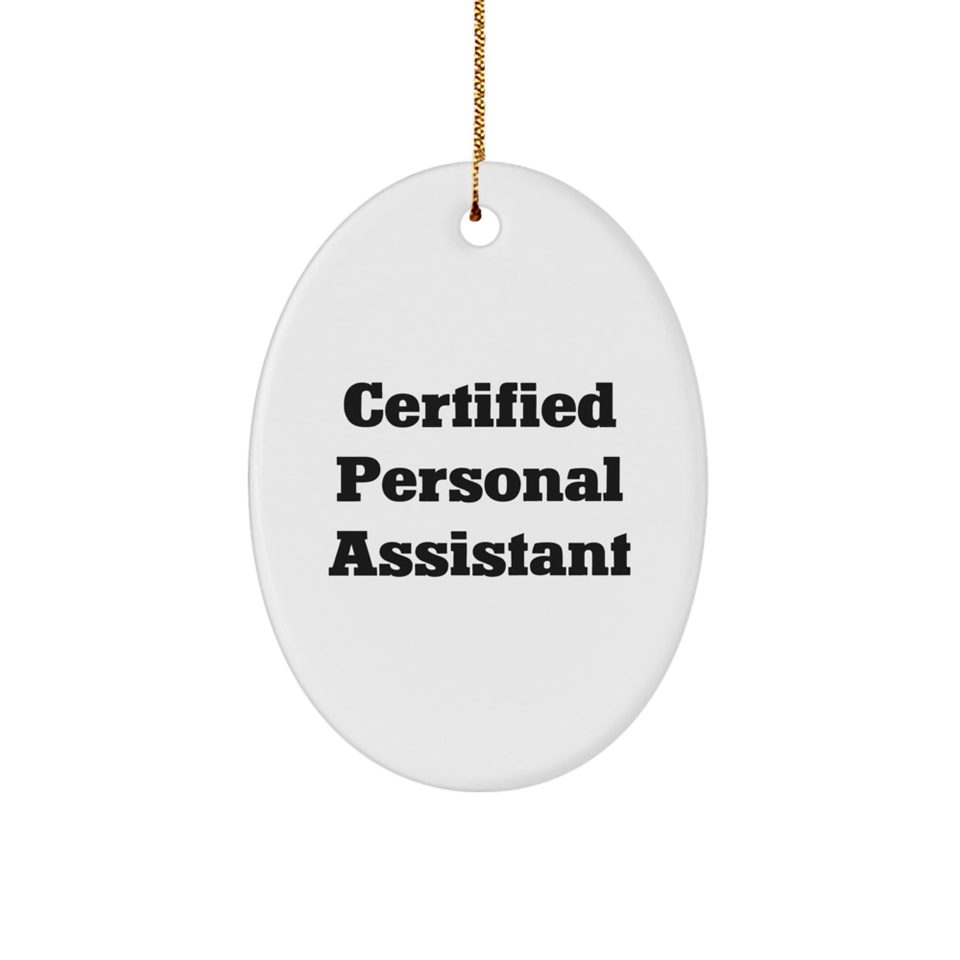 Funny Personal Assistant Gifts from Men - Oval Ornament for Christmas Unique Gifts to Personal Assistants - Image 1