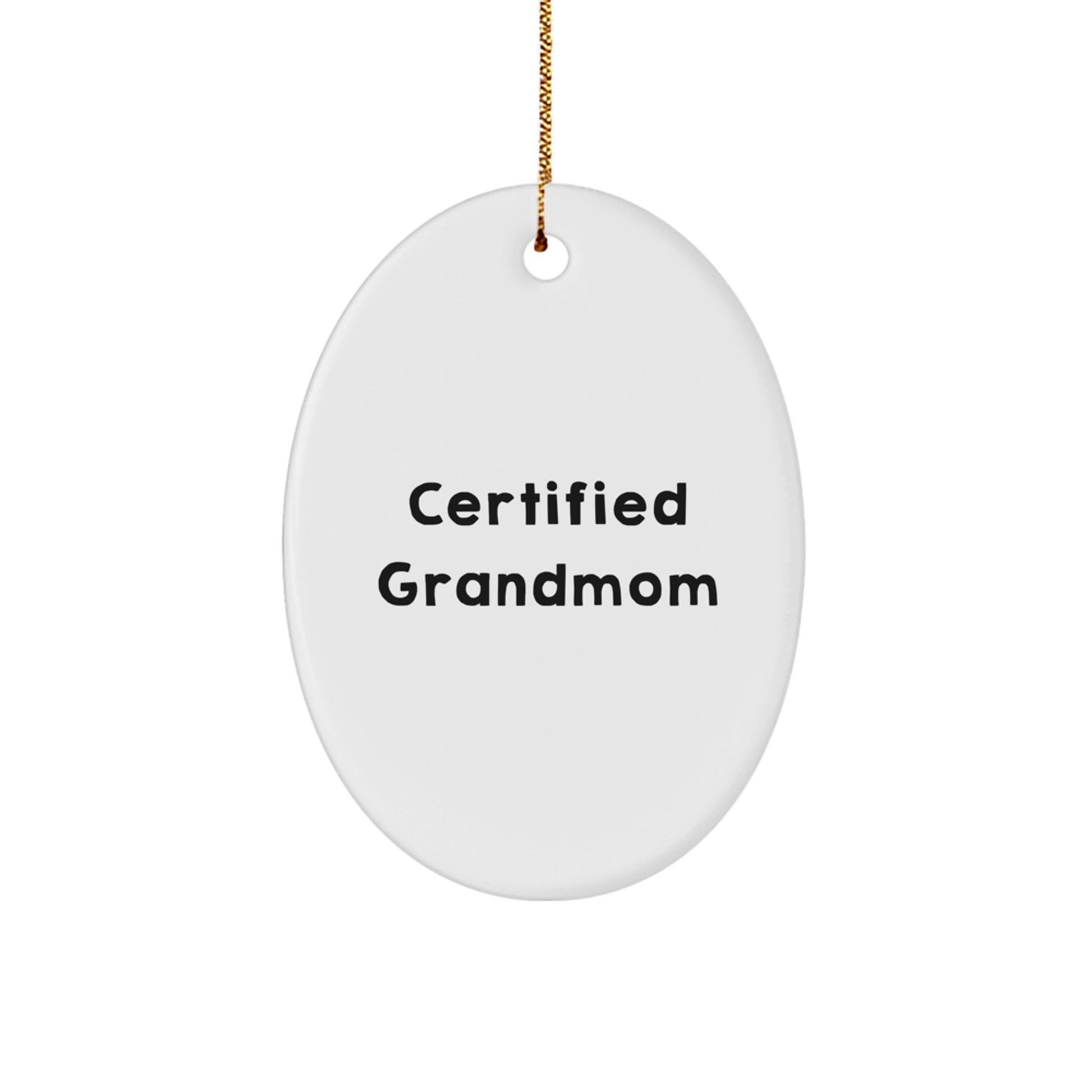 Funny Grandmom Oval Ornament Gifts from Family, Gifts for Grandmom, Christmas Unique Treasures - Image 1