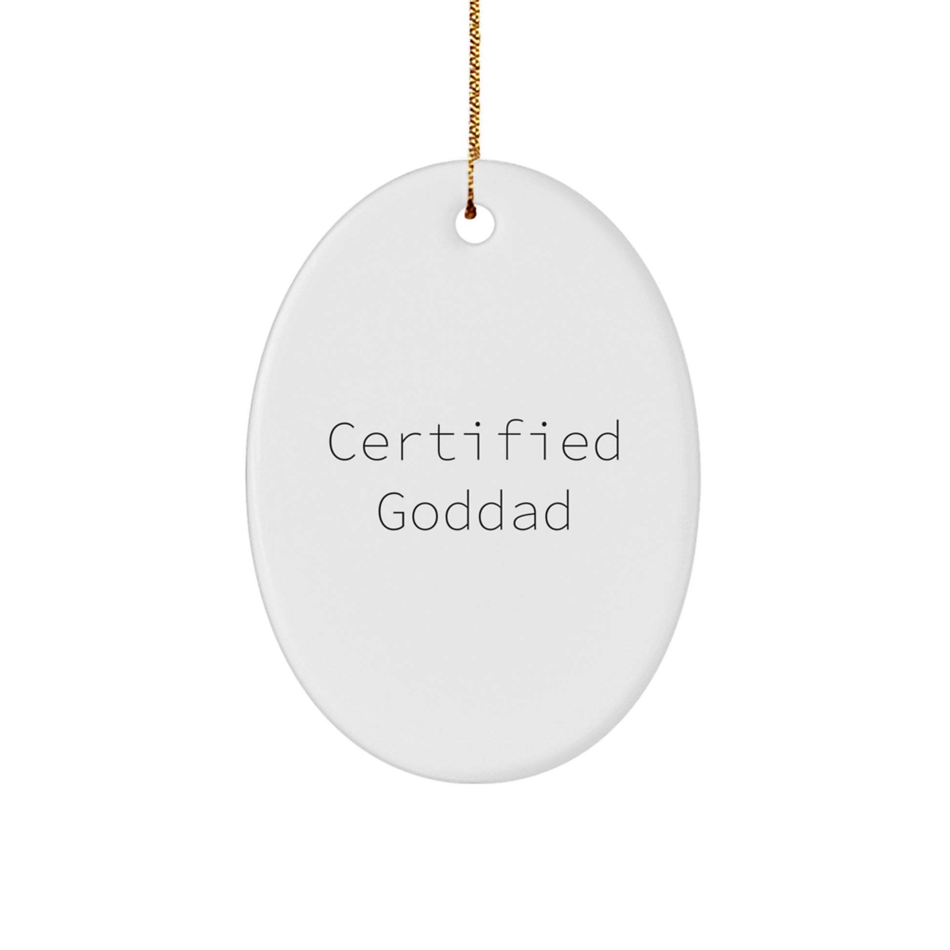 Funny Goddad Gifts for Men from Goddad - Oval Ornament for Christmas - Image 1