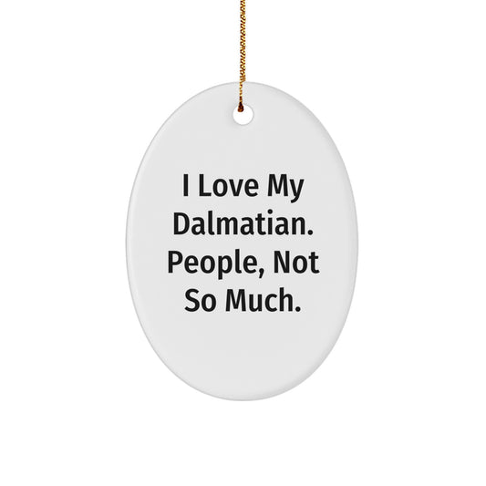 Funny Dalmatian Dog Oval Ornament Gifts from Family for Dalmatian Dog Lover's Christmas Unique Gifts - Image 1