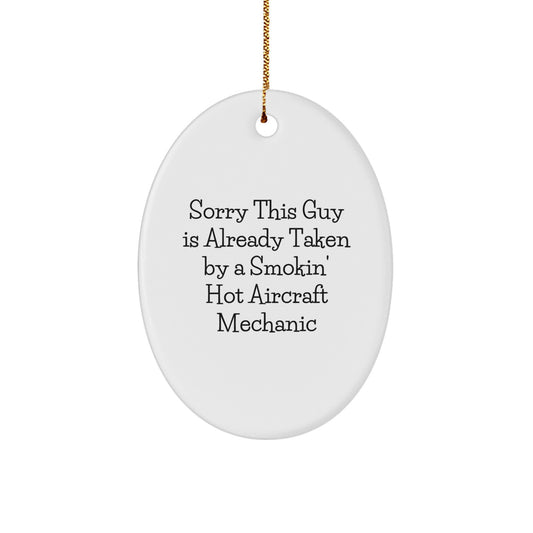 Aircraft Mechanic Oval Ornament Gifts for Friends and Family This Christmas - Funny Quote - Image 1