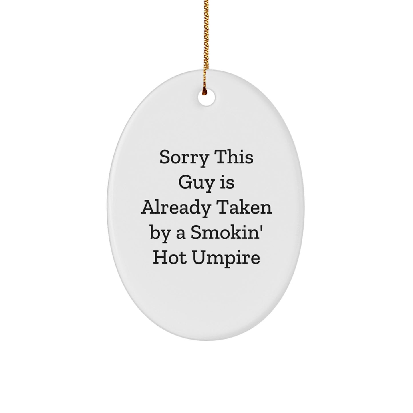 Funny Umpire Oval Ornament Gifts from Men to Friends for Christmas Unique Presents - Image 1