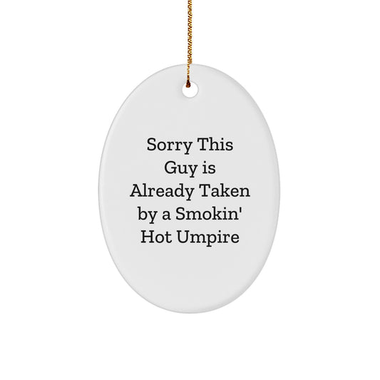 Funny Umpire Oval Ornament Gifts from Men to Friends for Christmas Unique Presents - Image 1