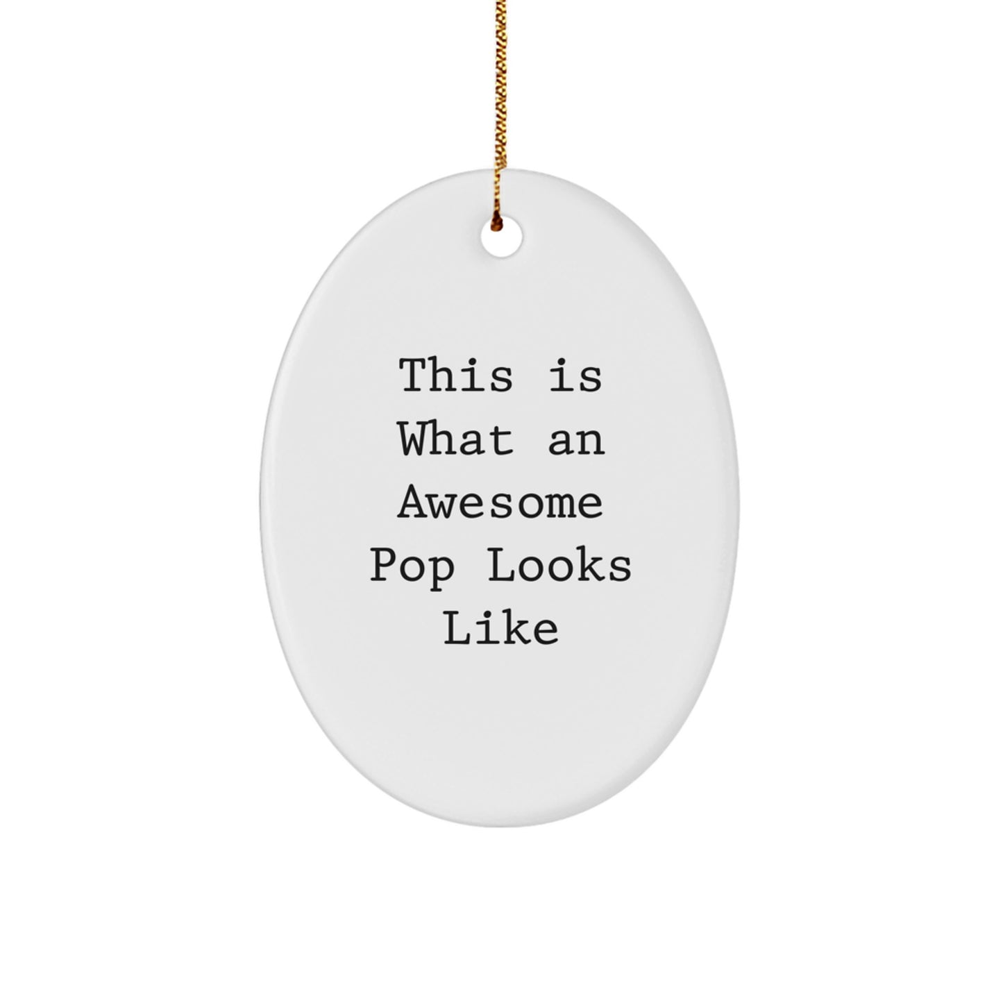 Funny Pop Oval Ornament Gifts from Men to Friends for Christmas Unique Decoration - Image 1