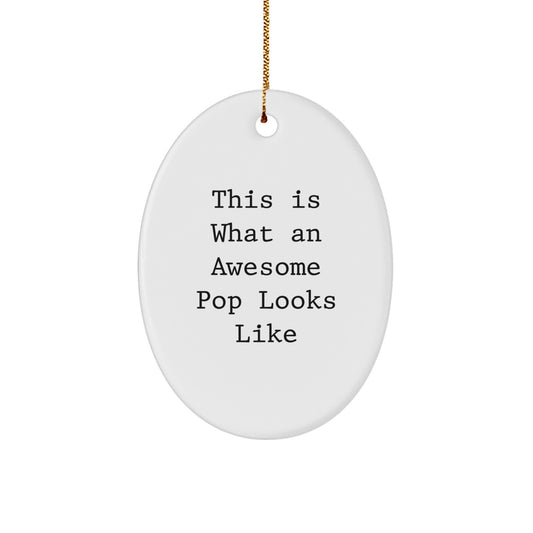 Funny Pop Oval Ornament Gifts from Men to Friends for Christmas Unique Decoration - Image 1
