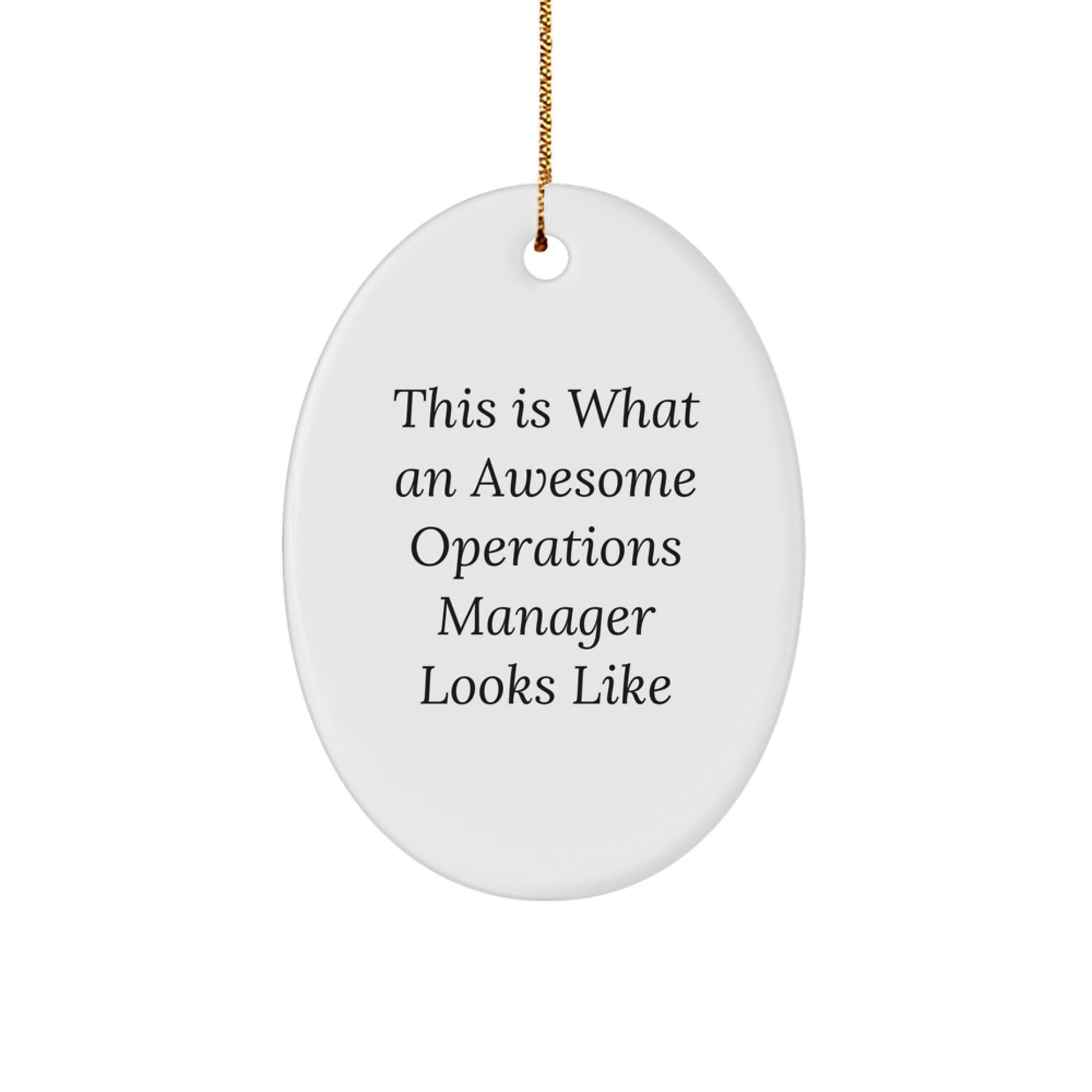 Funny Operations Manager Gifts, This Is What An Awesome Operations Manager Looks Like Oval Ornament, Christmas Unique Gifts for Operations Manager from Friends and Family - Image 1