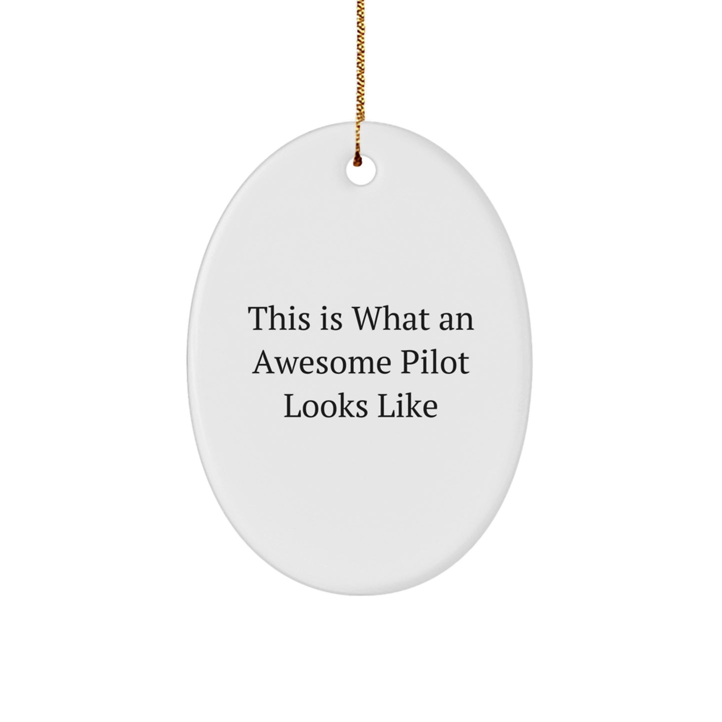 Gifts from Friends for Awesome Pilots - This Is What An Awesome Pilot Looks Like Oval Ornament for Christmas - Image 1
