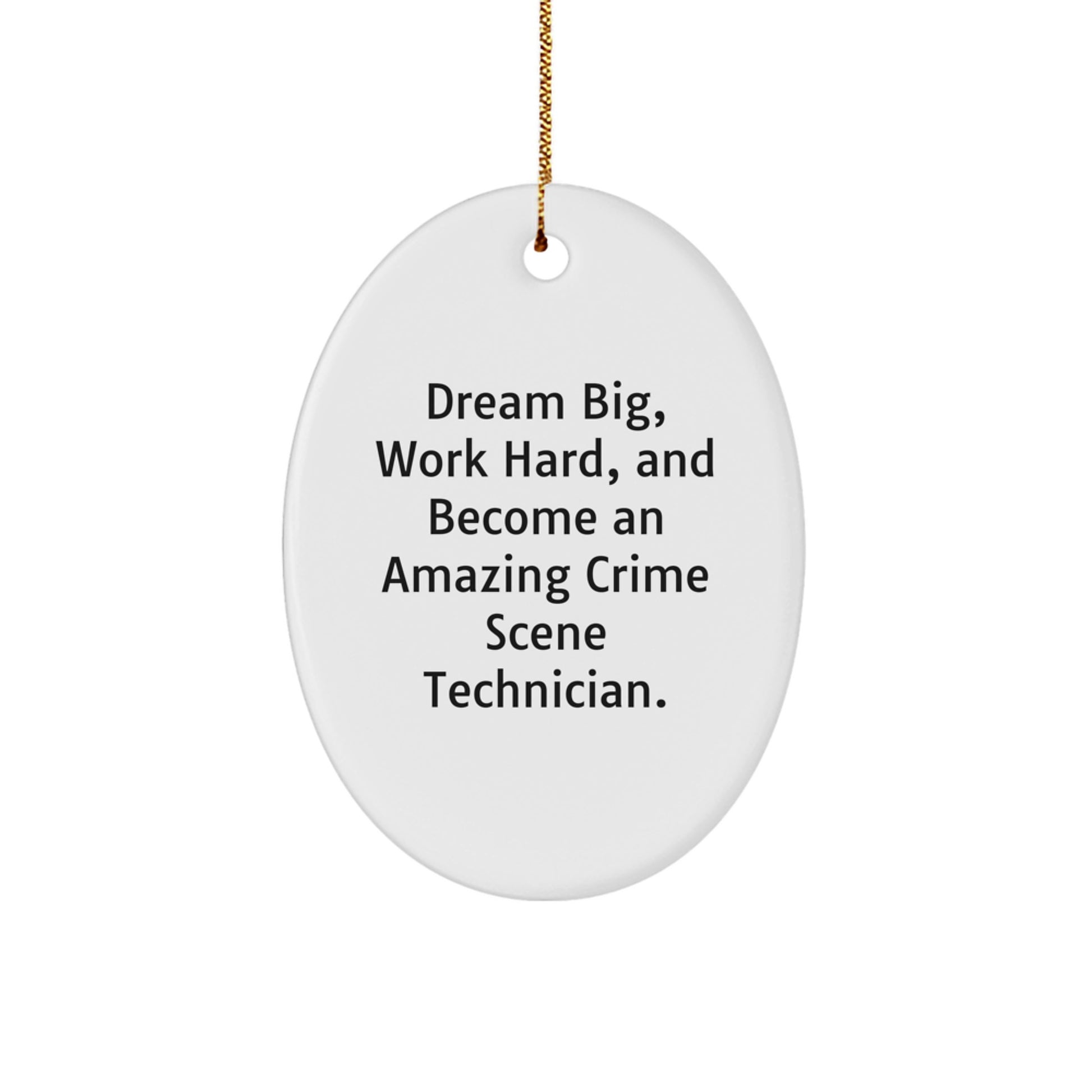 Crime Scene Technician Gifts, Funny Inspirational Quote, Oval Ornament for Family, Friends, Coworkers, Christmas Unique Gifts from Gifts for Crime Scene Technician, Men Women - Image 1