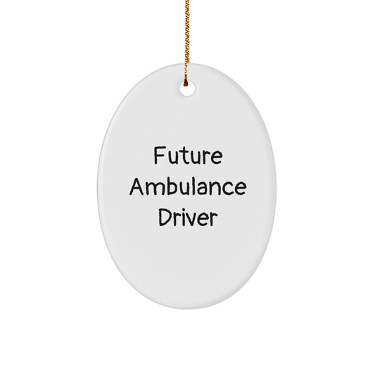 Funny Quotes Ambulance Driver Oval Ornament Gifts from Family to Ambulance Driver Men - Image 1