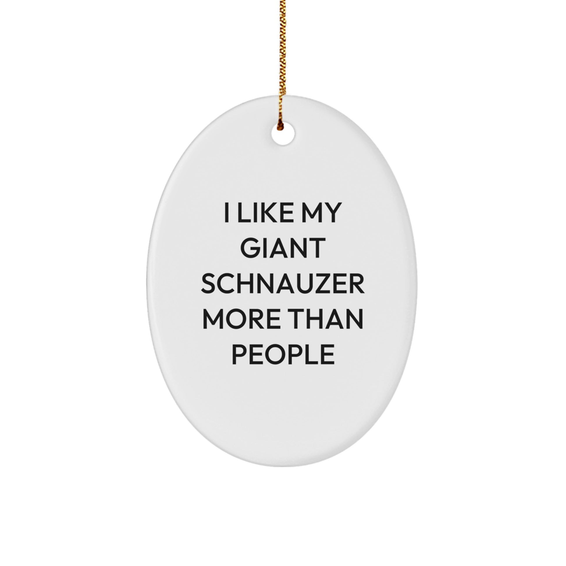 Giant Schnauzer Dog Gifts, Funny Quote Oval Ornament, Gifts from Family for Men, Unique Christmas Memorable Presents - Image 1