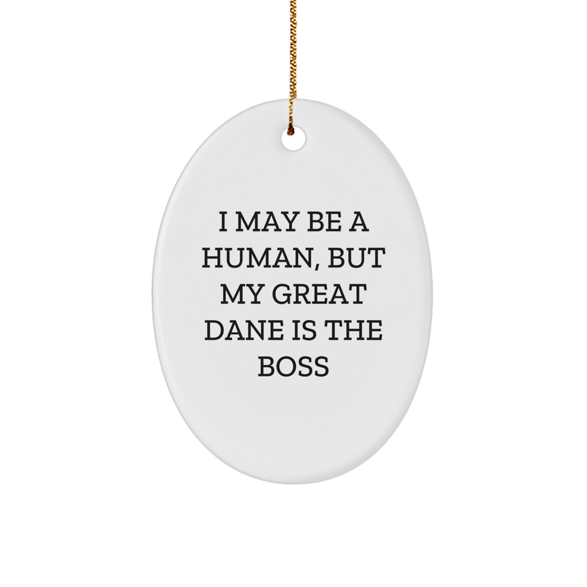 Funny Great Dane Dog Oval Ornament, Christmas Unique Gifts for Men, Women, Family, and Friends from Husband, Wife, Mom, Dad, Great Dane Lover - Image 1