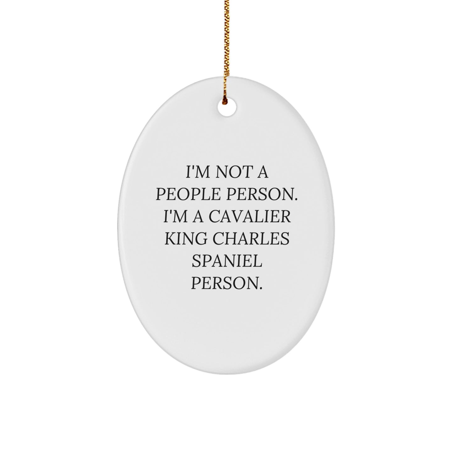 Cavalier King Charles Spaniel Dog Lovers Christmas Unique Gifts from Friends for Oval Ornament - Image 1