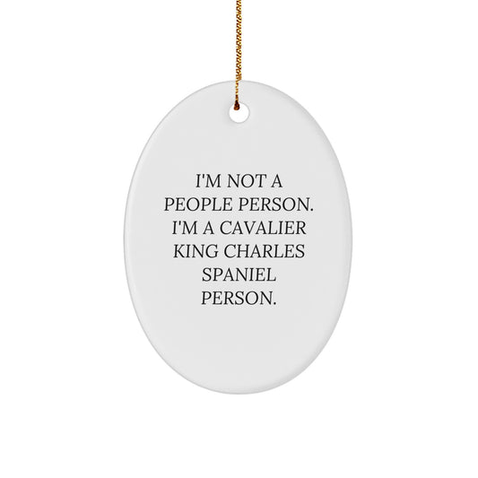 Cavalier King Charles Spaniel Dog Lovers Christmas Unique Gifts from Friends for Oval Ornament - Image 1