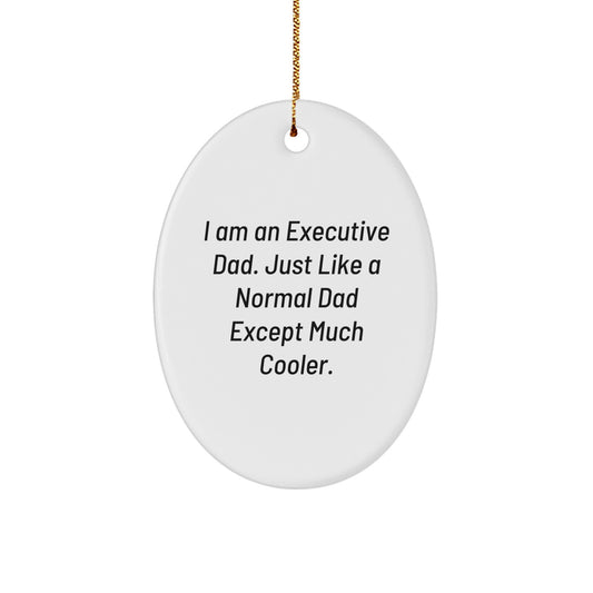Funny Executive Gifts from Men to Executive Dads for Christmas Unique - Oval Ornament Decorations - Image 1