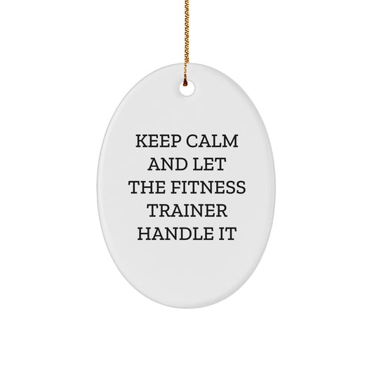 Unique Fitness Trainer Oval Ornament Gifts from Men to Fitness Trainers for Christmas Funny Decorations - Image 1