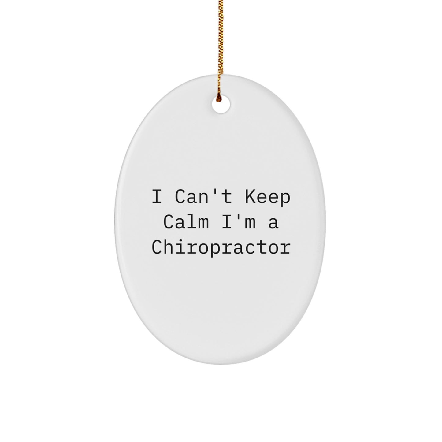 Funny Chiropractor Gifts for Men - Oval Ornament Christmas Unique Gifts from Gifts for Chiropractor Friends and Family - Image 1