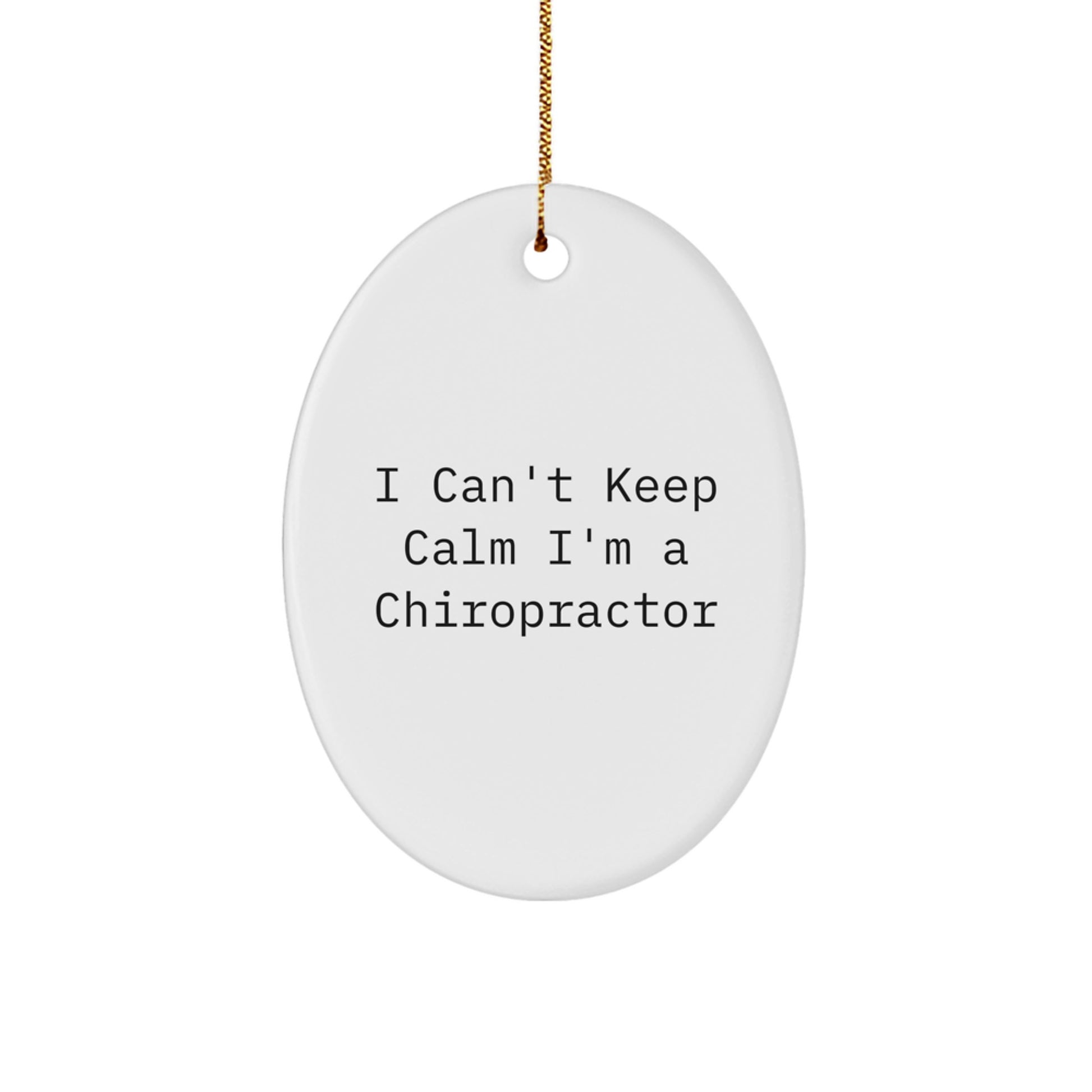 Funny Chiropractor Gifts for Men - Oval Ornament Christmas Unique Gifts from Gifts for Chiropractor Friends and Family - Image 1