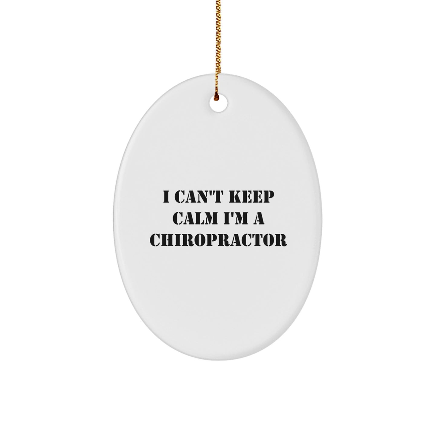 Funny Chiropractor Gifts - Oval Ornament for Christmas Unique Presents from Family to Chiropractor Friends - Image 1