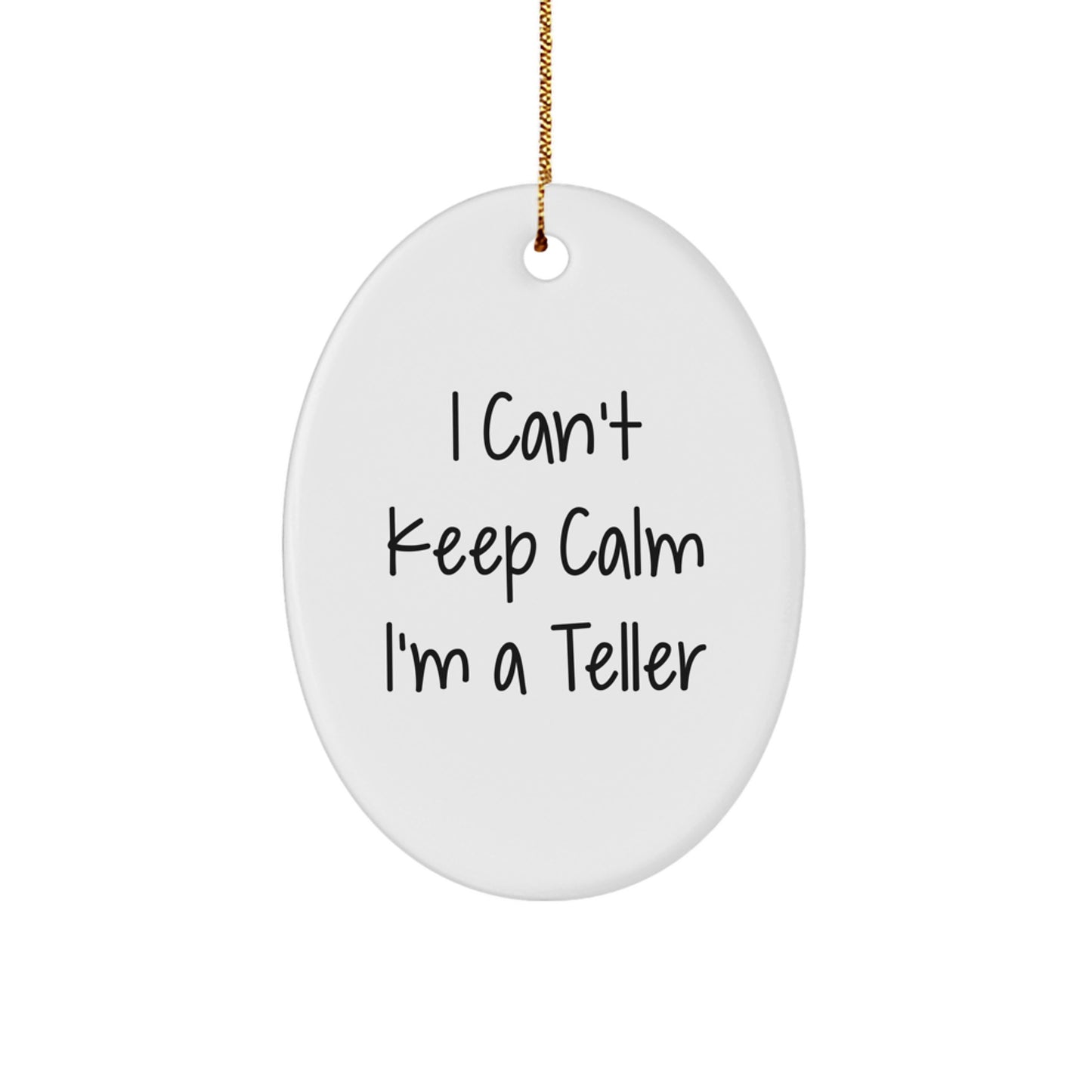 Funny Teller Gifts from Friends for Teller, Oval Ornament, Christmas Unique - Image 1
