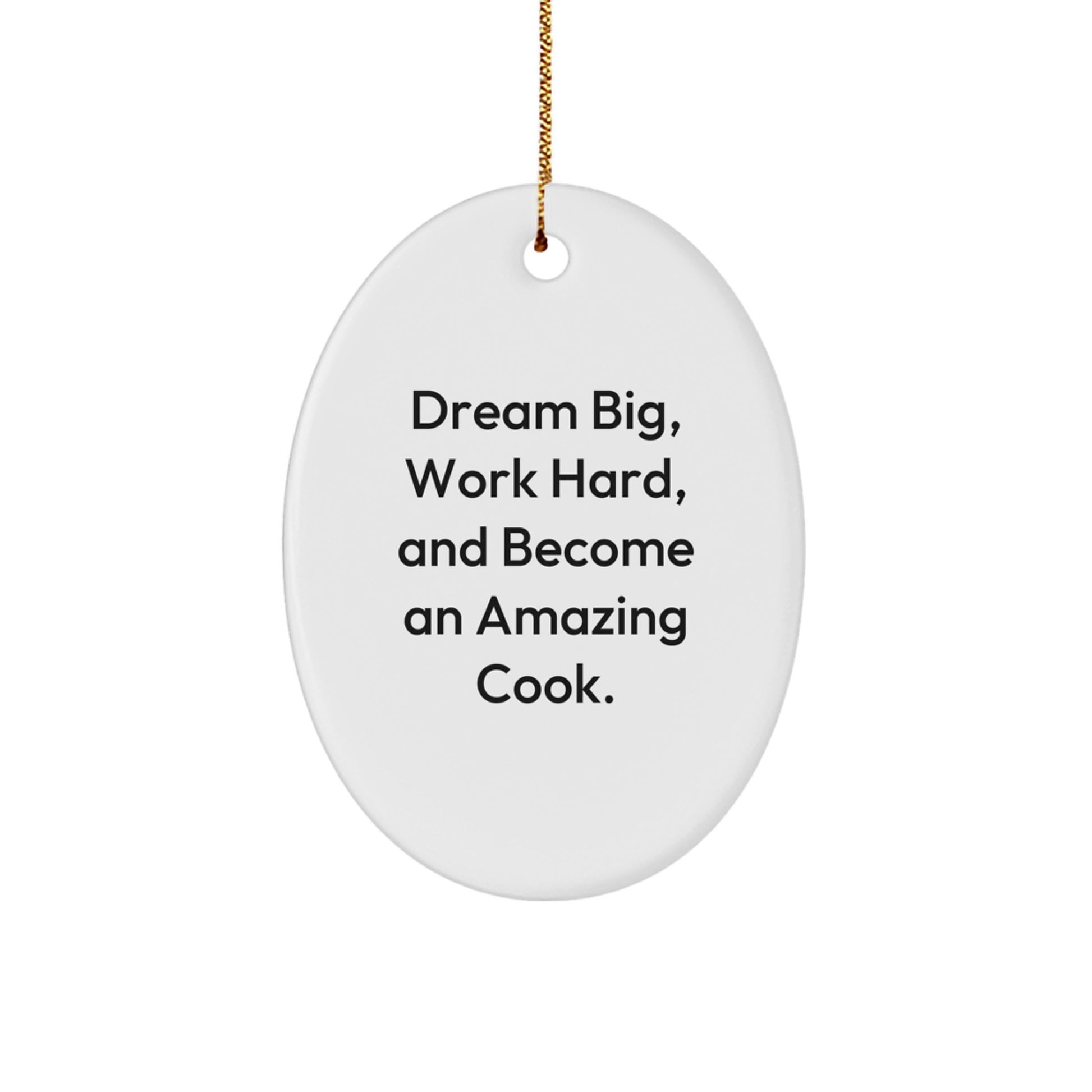Inspirational Cook Gifts from Family to Cook Lovers - Oval Ornament for Christmas Unique Decor - Image 1