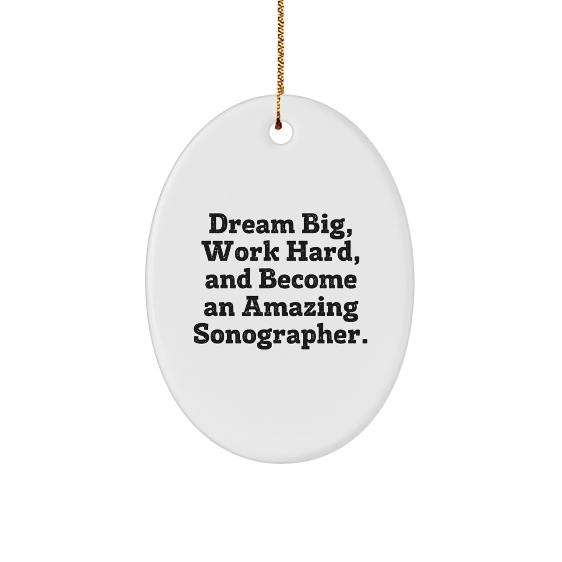 Funny Inspirational Sonographer Christmas Oval Ornament Gifts from Friends for Sonographer - Image 1