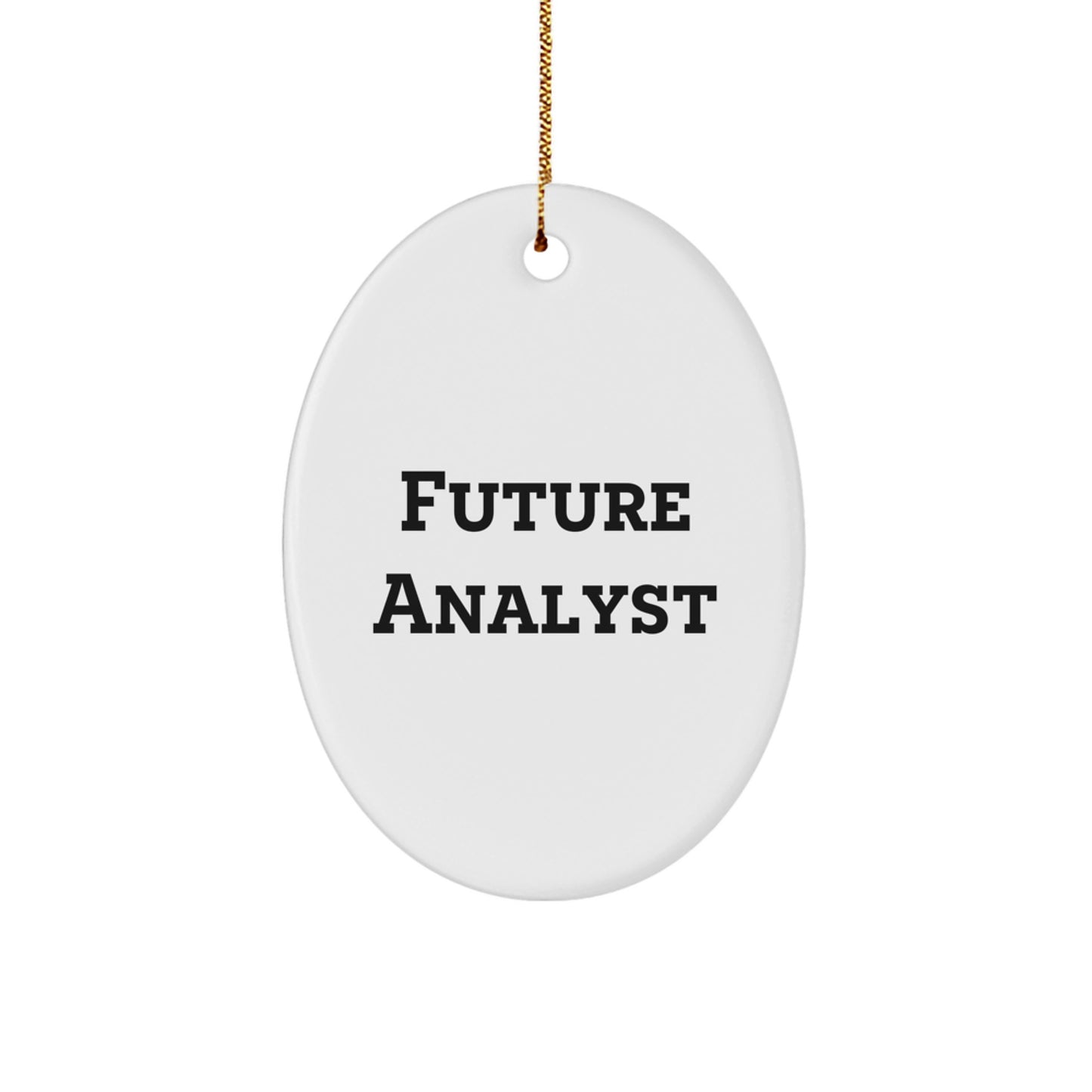 Funny Future Analyst Quote Oval Ornament Gifts from Family, for Christmas - Image 1