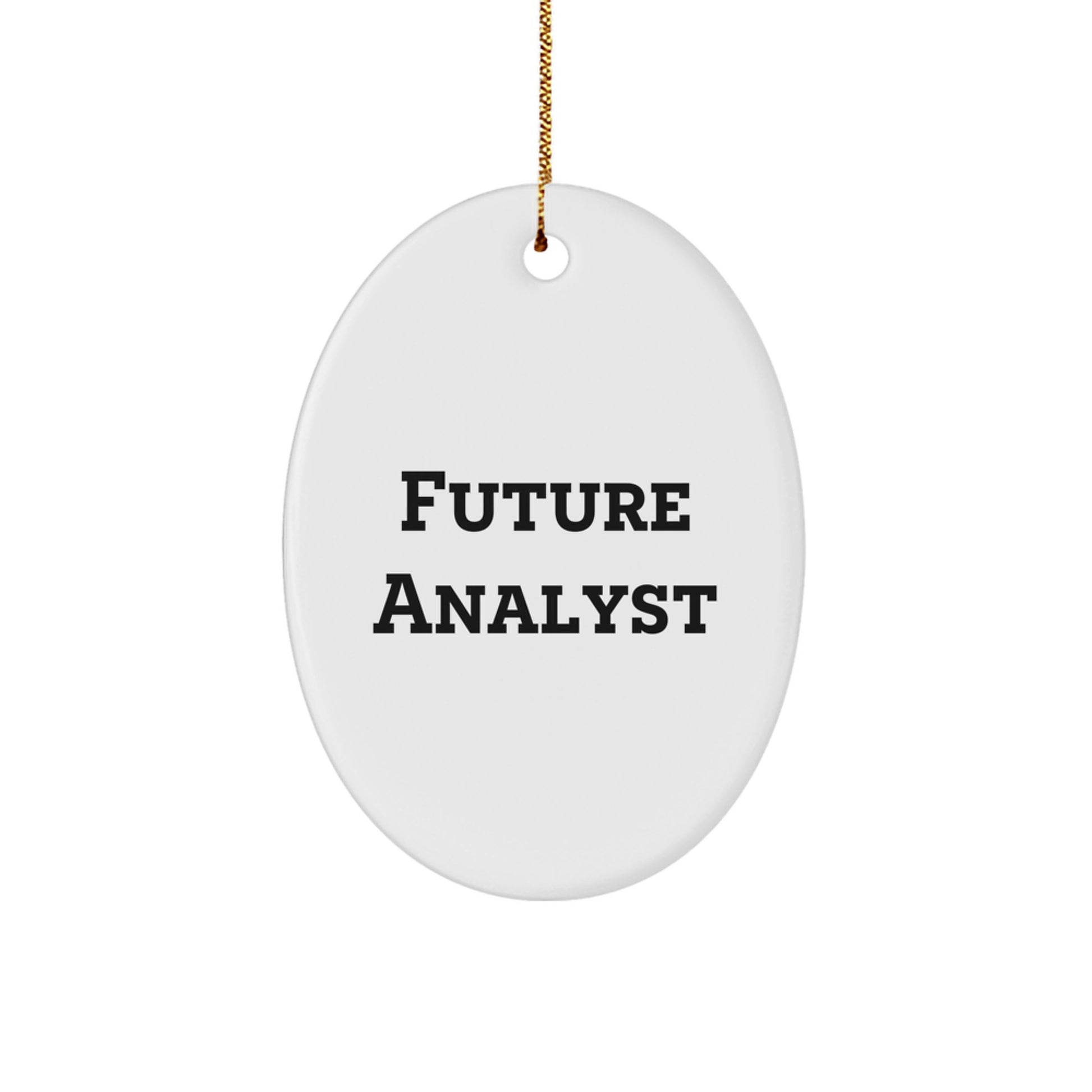 Funny Future Analyst Quote Oval Ornament Gifts from Family, for Christmas - Image 1