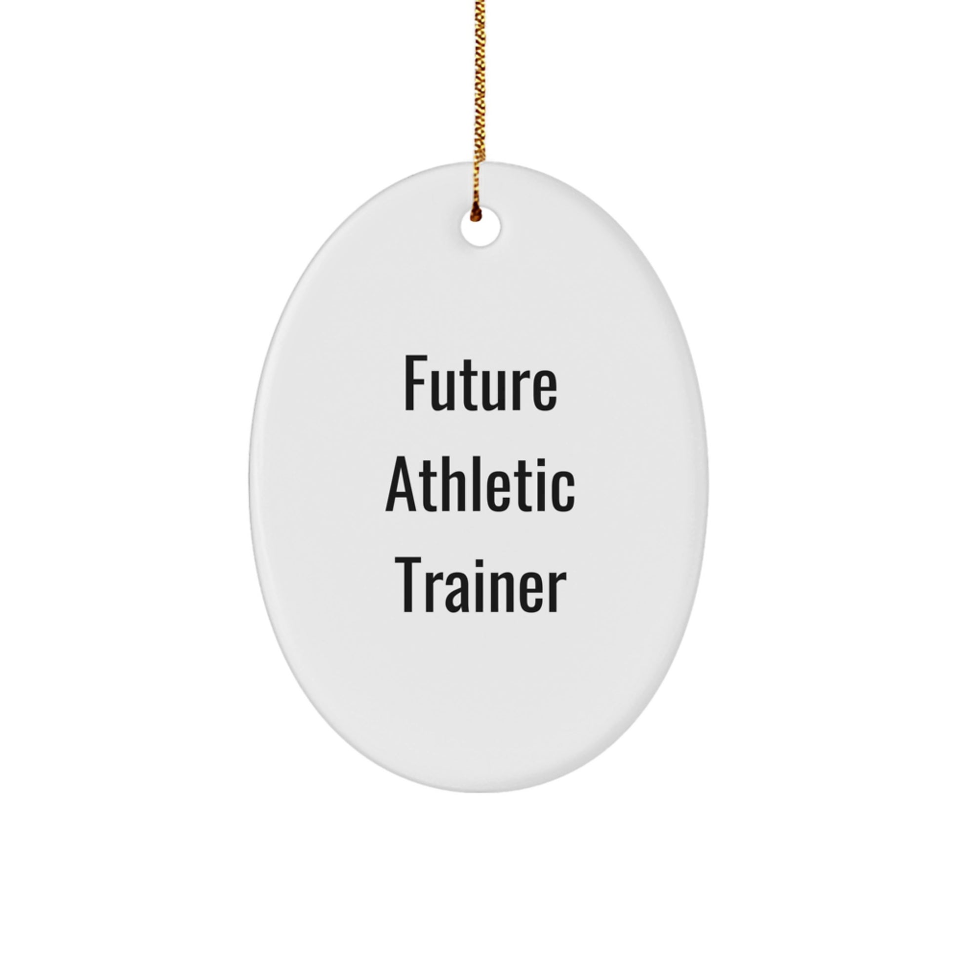 Gifts from Friends for Future Athletic Trainers, Oval Ornament with Funny Quote, Christmas Unique Gifts - Image 1