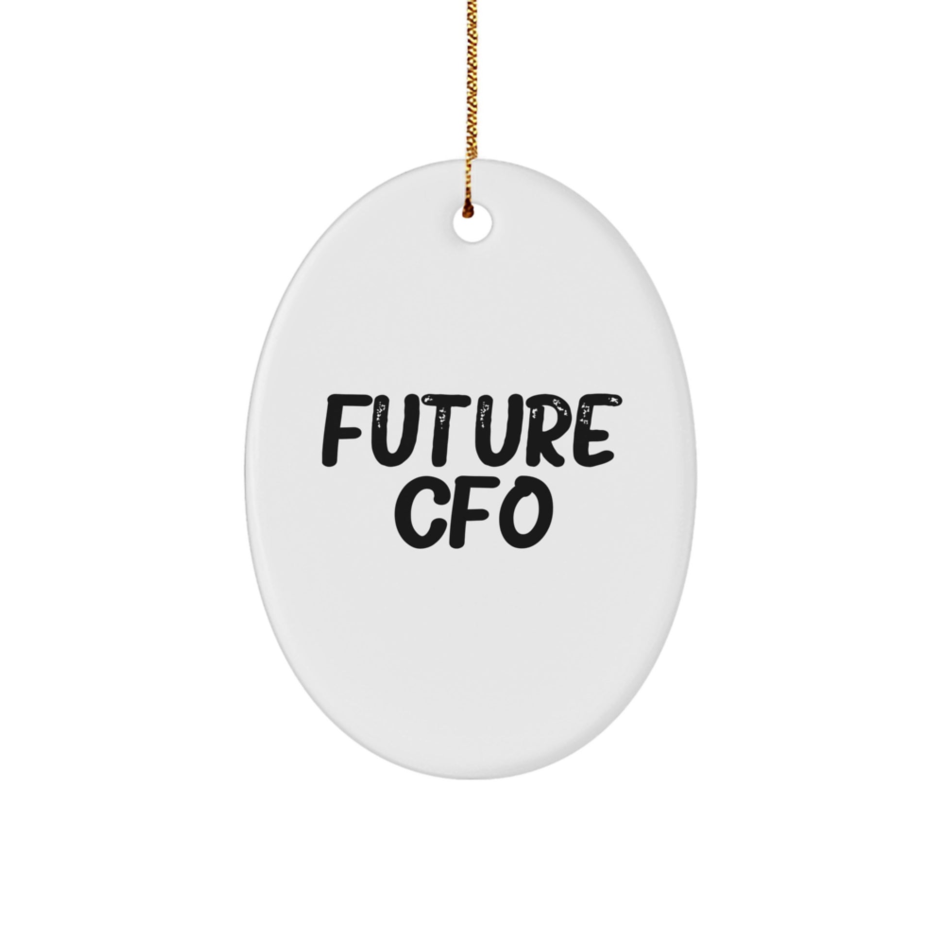 Funny Future CFO Oval Ornament Gifts from Family, Friends, or Coworkers for Men or Women - Image 1