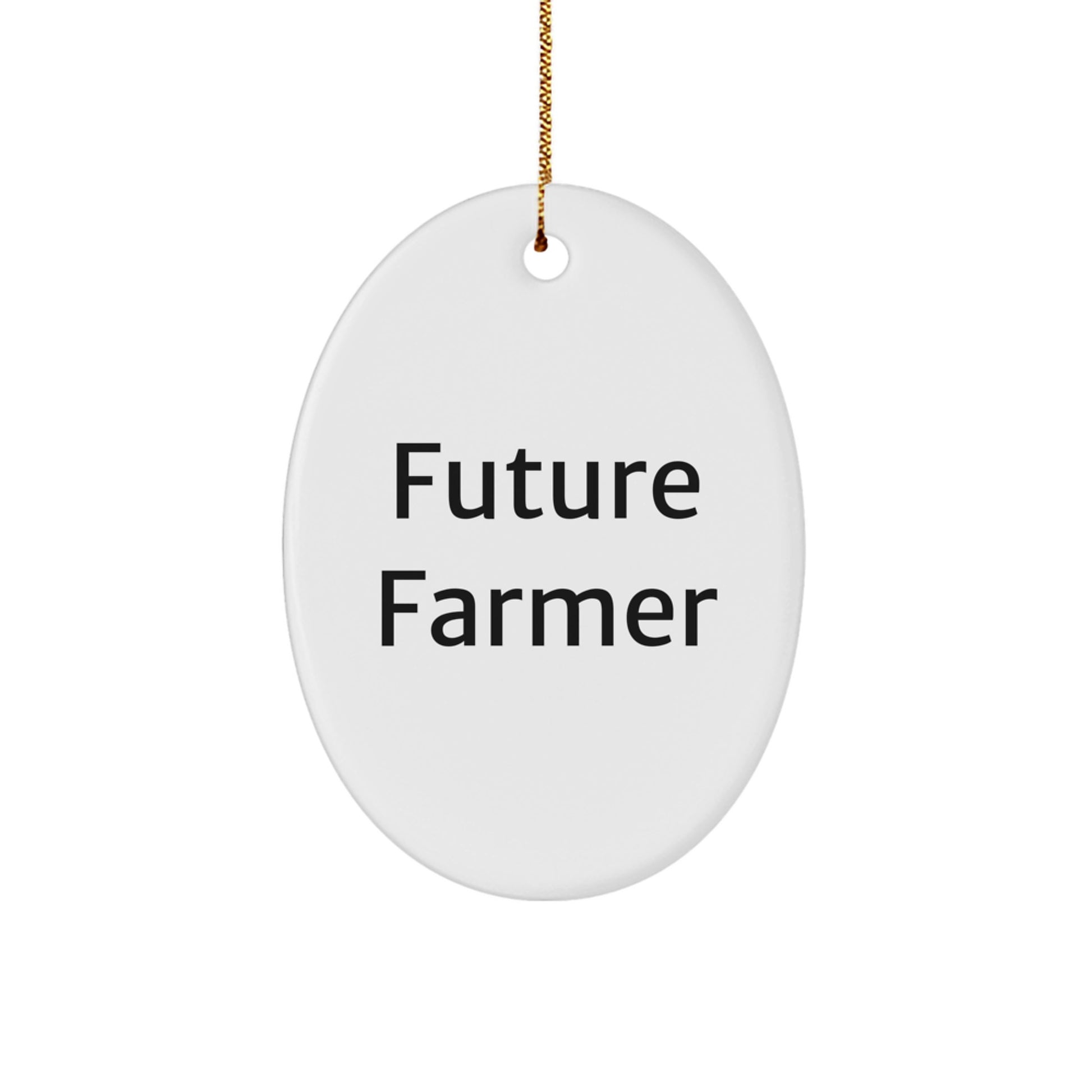 Funny Future Farmer Oval Ornament, Gifts from Family to Farmer, Oval Shaped Christmas Unique Gifts for Men, Women, Friends, or Coworkers - Image 1