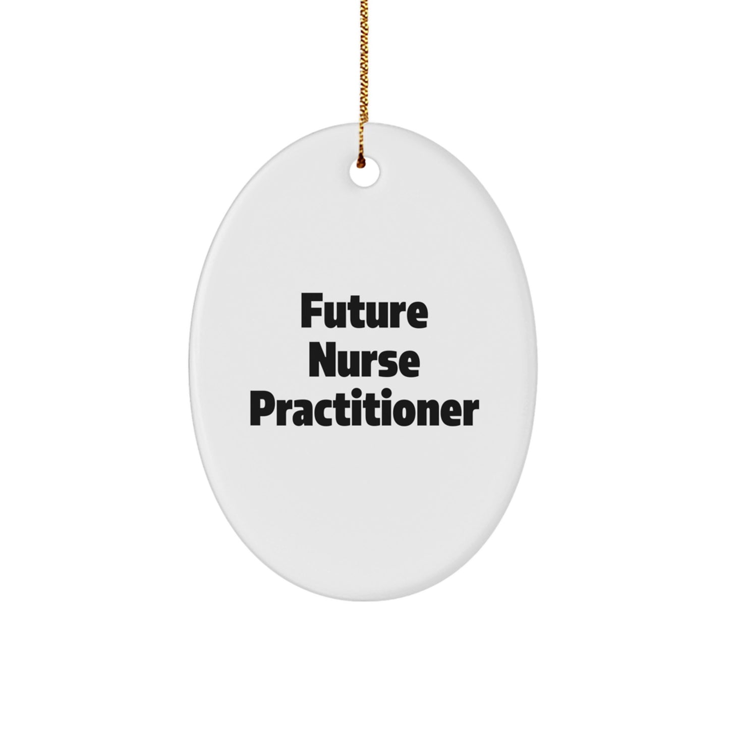 Funny Nurse Practitioner Gifts from Friends, Oval Ornament for Future Nurse Practitioner, Unique Christmas Unique Gifts for Nurse Practitioner Coworkers - Image 1
