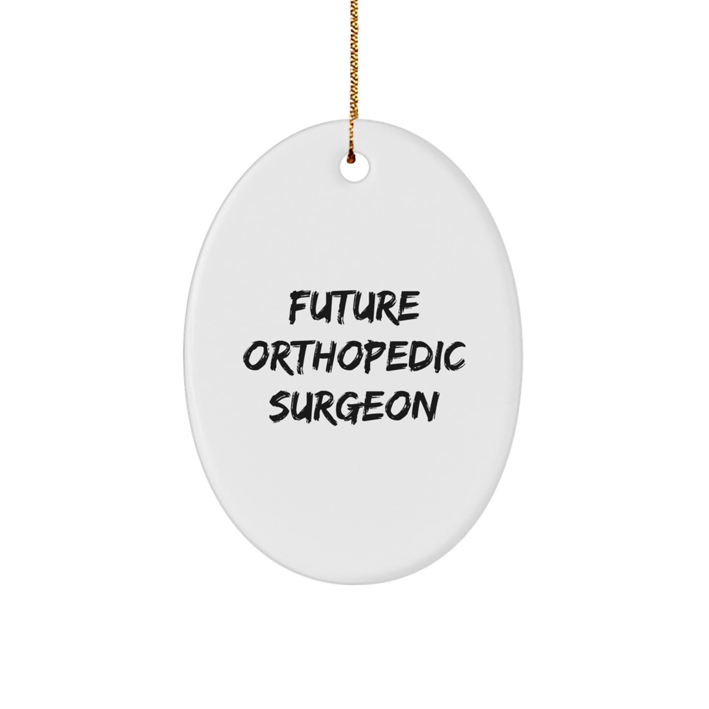 Funny Future Orthopedic Surgeon Christmas Oval Ornament Gifts from Friends to Orthopedic Surgeons, Unique Christmas Unique Gifts for Him - Image 1