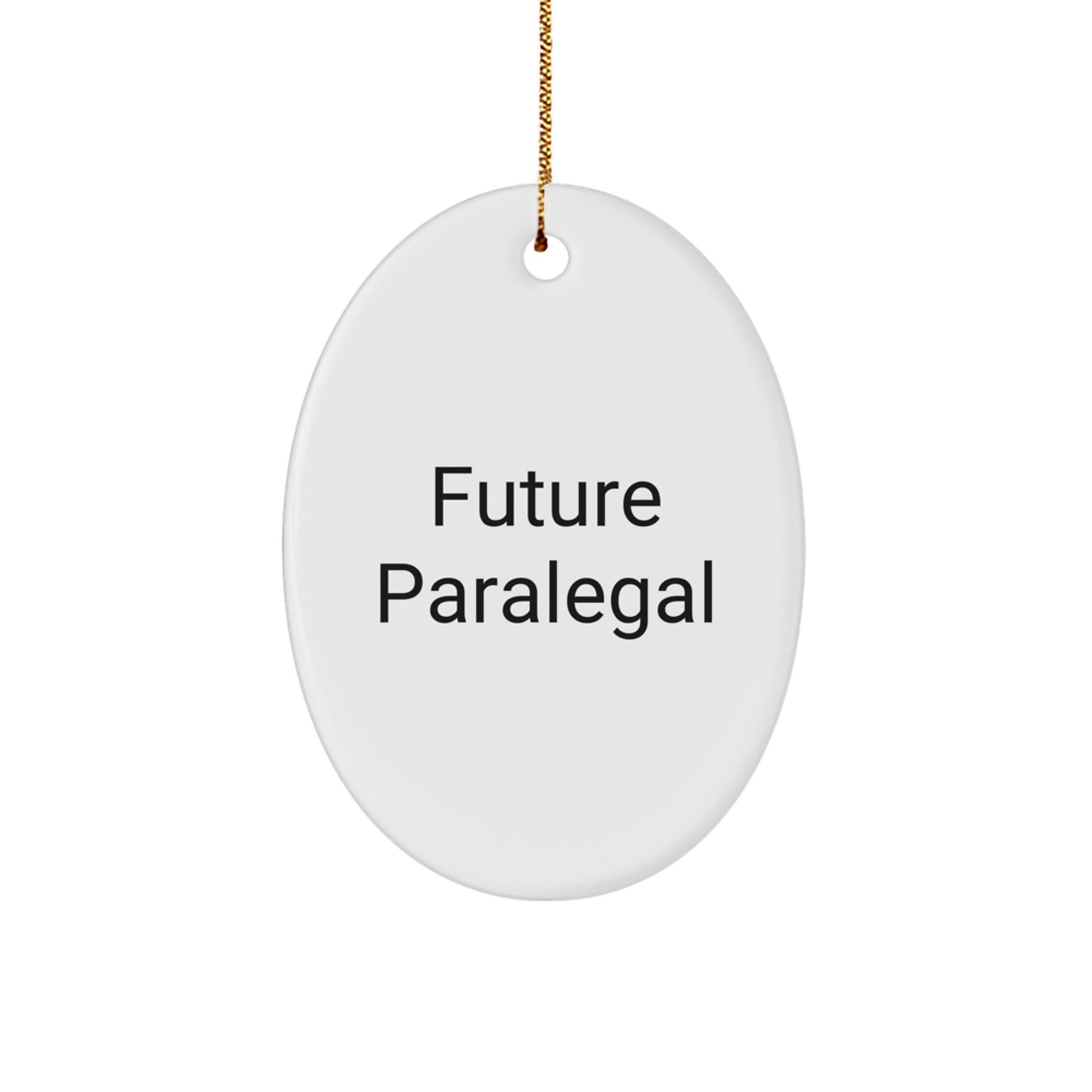 Funny Future Paralegal Gifts from Men, Oval Ornament Paralegal Inspiration for Christmas Unique Gifts, Gifts for Paralegal Women - Image 1