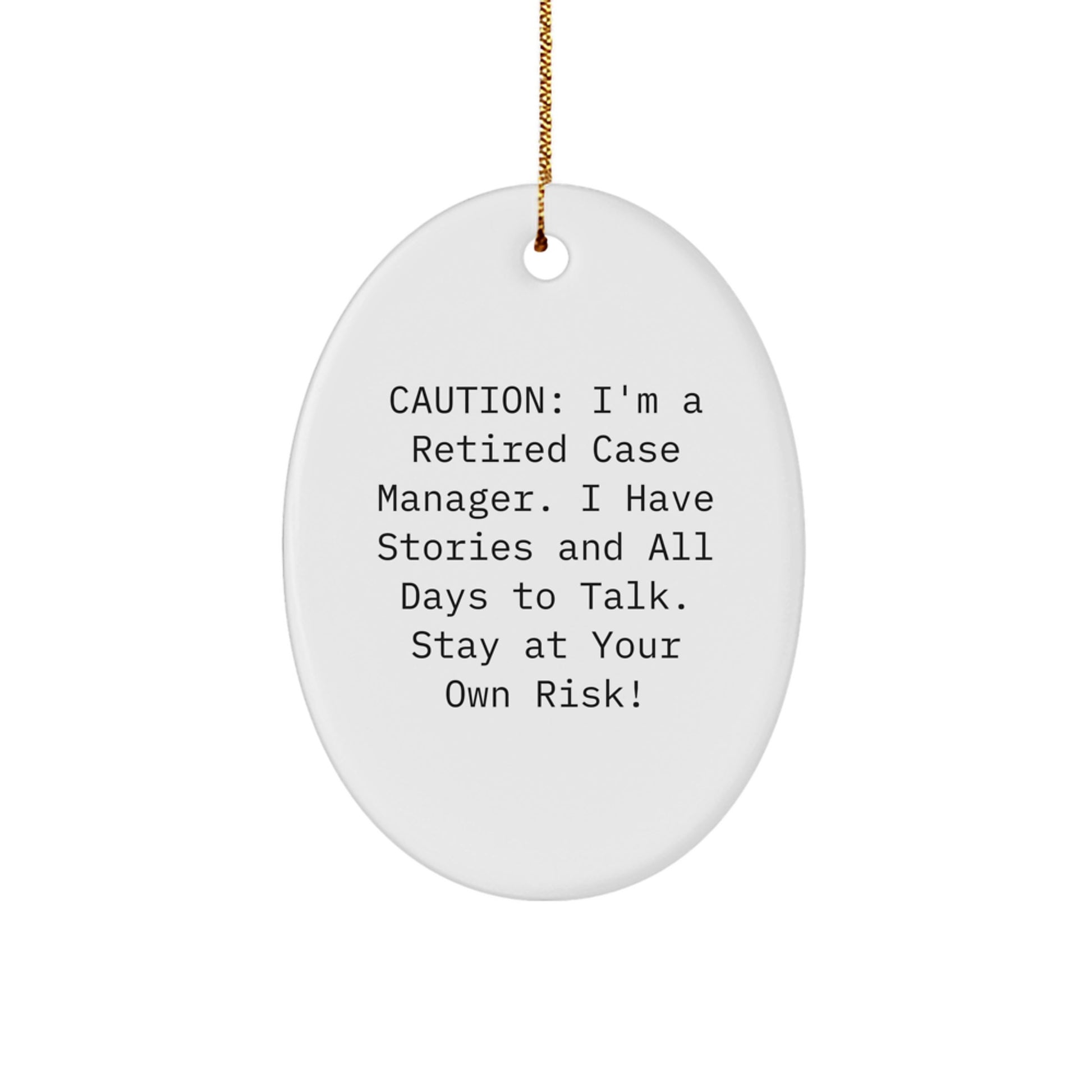 Funny Case Manager Oval Ornament Gifts from Men for Case Managers at Christmas Unique Gifts - Image 1