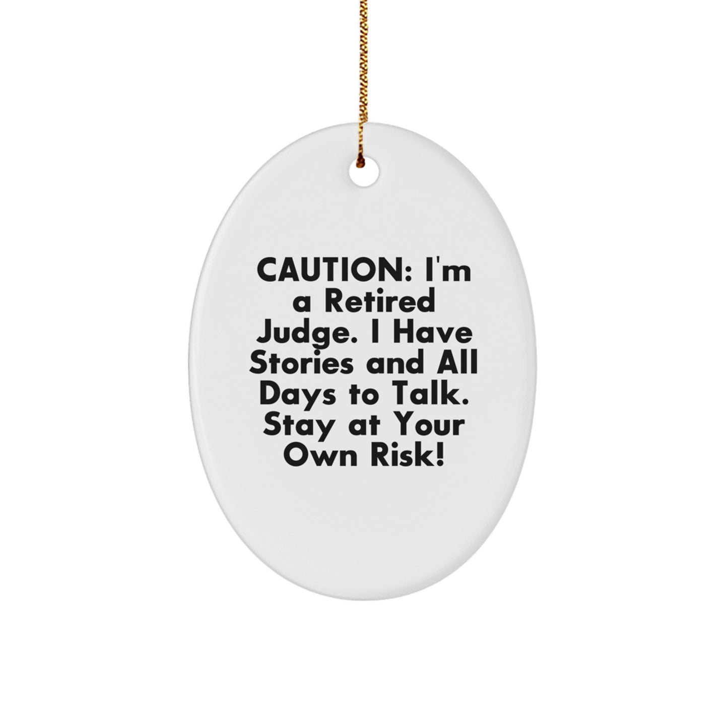 Funny Judge Oval Ornament Gifts from Friends to Judge for Christmas Unique - Image 1