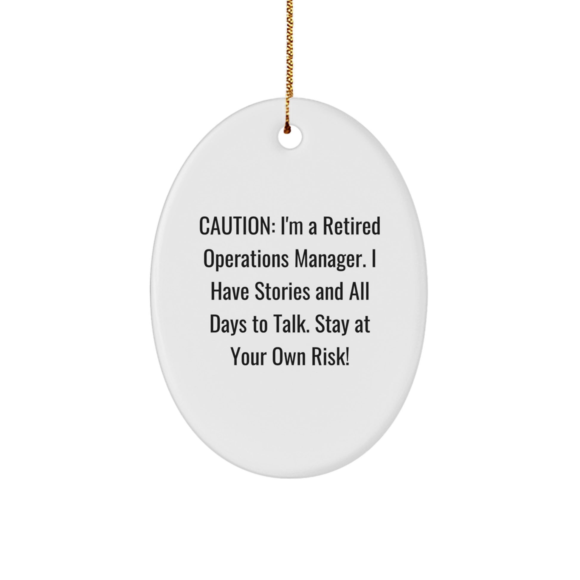 Funny Operations Manager Oval Ornament for Christmas Unique Gifts from Friends to Operations Manager - Image 1