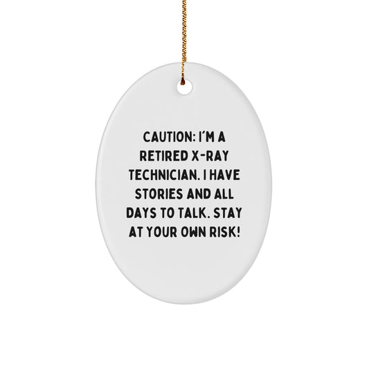 Unique X-Ray Technician Oval Ornament Gifts from Friends for Men, Women, and Family - Funny, Humorous X-Ray Tech Christmas Unique Gifts - Image 1