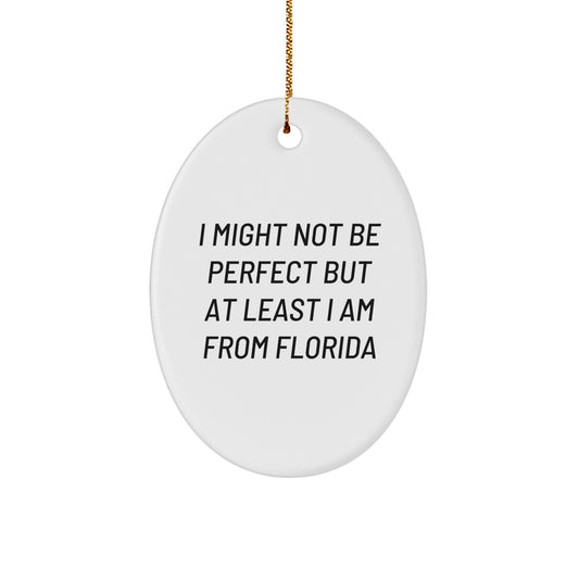 Funny Florida Oval Ornament - Gift Ideas for Florida Lovers, Perfect Christmas Unique Gifts from Men, Funny Gifts for Women, Florida Christmas Decorations - Image 1