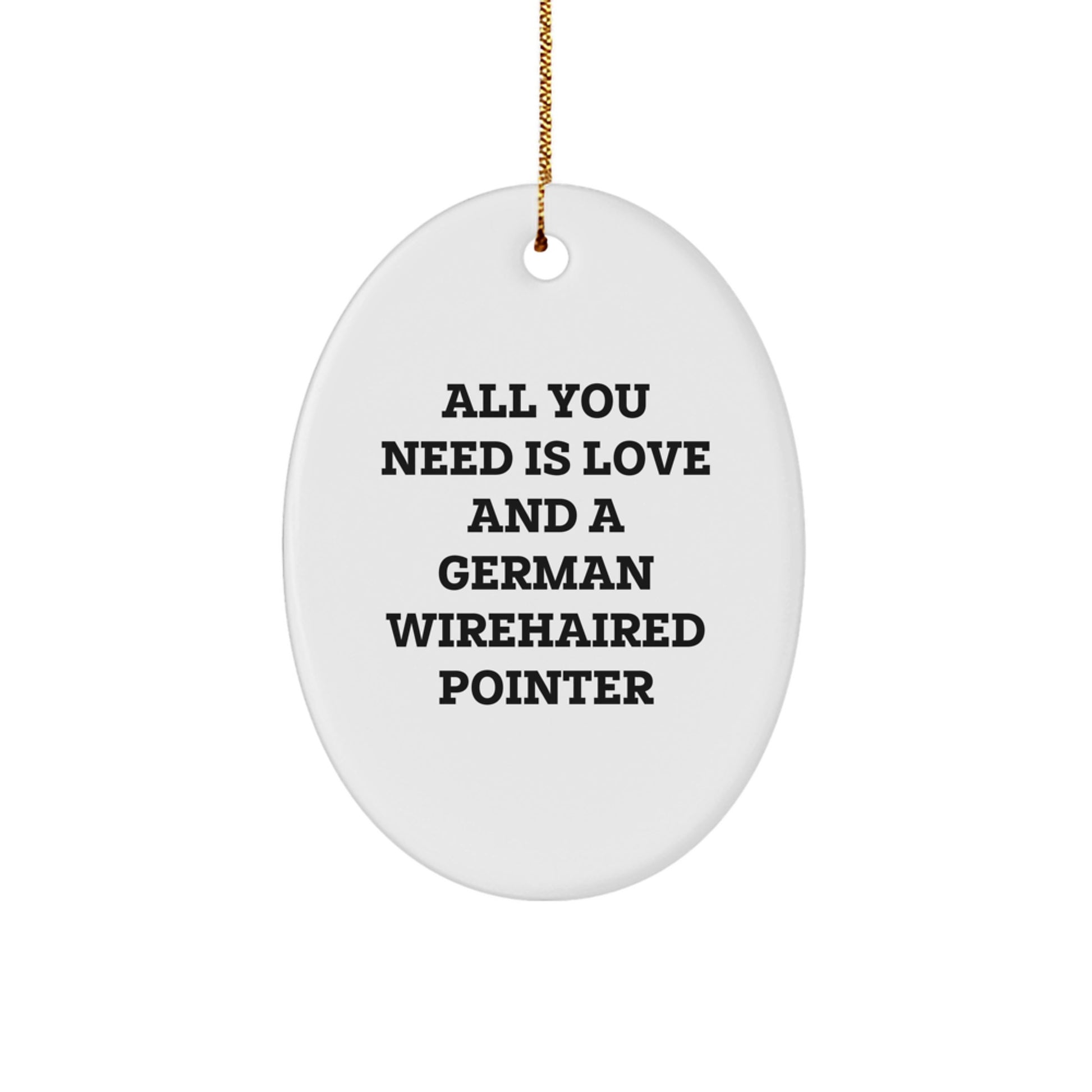 German Wirehaired Pointer Dog Oval Ornament Gifts from Friends, Christmas Unique Gifts for German Wirehaired Pointer Dog Owners - Image 1