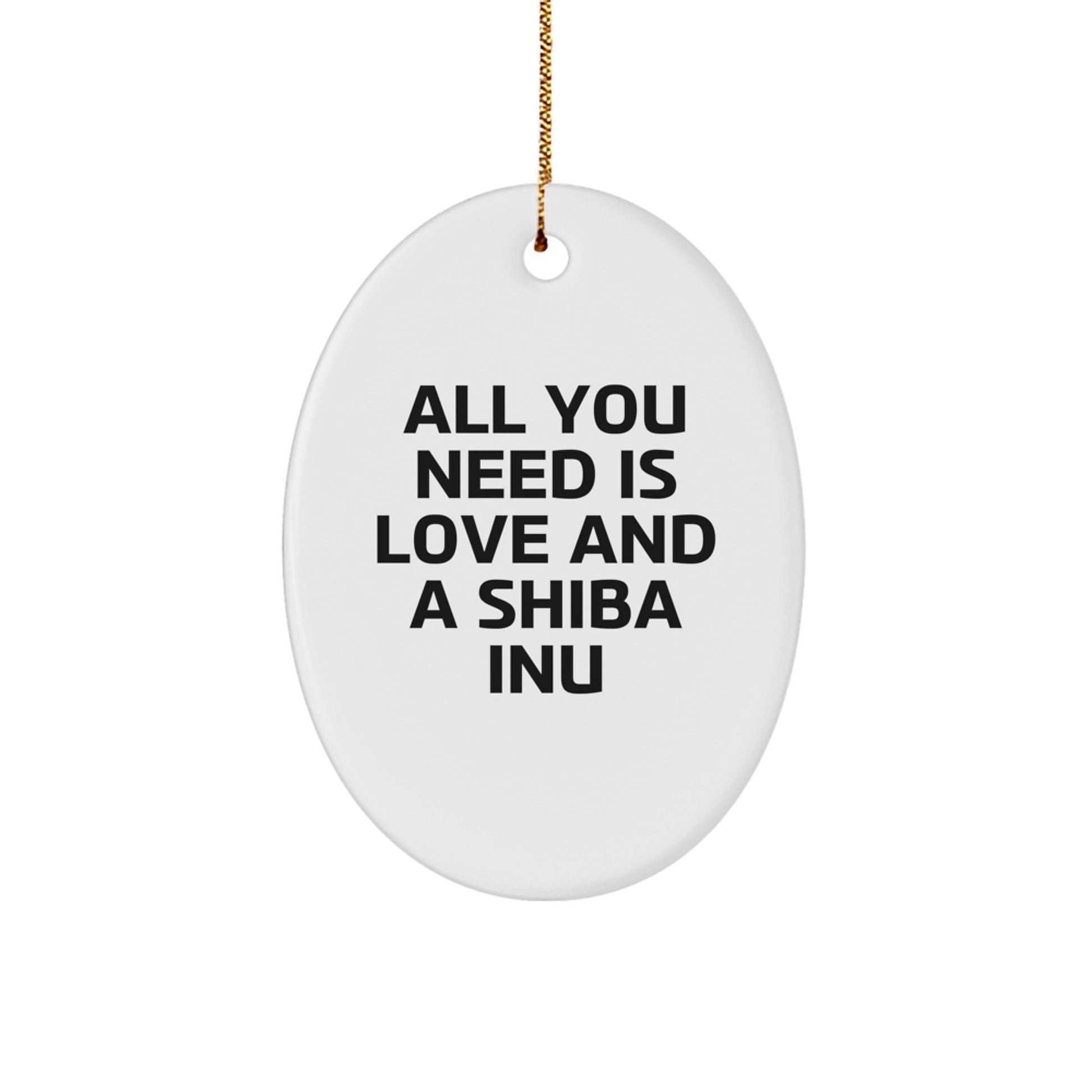 Shiba Inu Dog Oval Ornament Gifts from Family, Christmas Unique Presents - Image 1