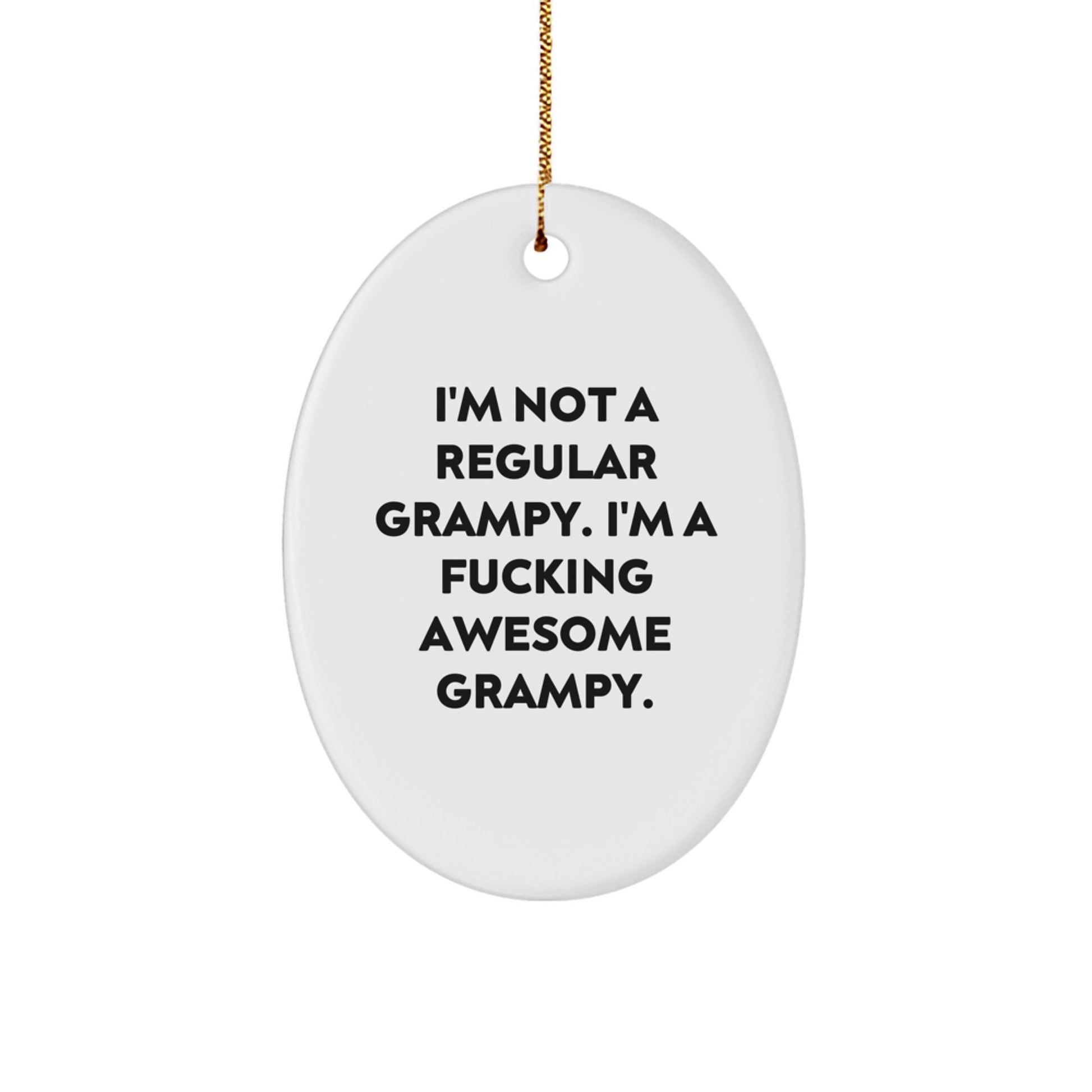 Funny Grampy Oval Ornament Gifts for Men from Kids, Awesome Grampy Christmas Unique Gifts, Oval Decoration - Image 1