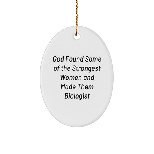 Funny Biologist Oval Ornament Gifts from Dad to Biologist Daughter for Christmas Unique - Image 1