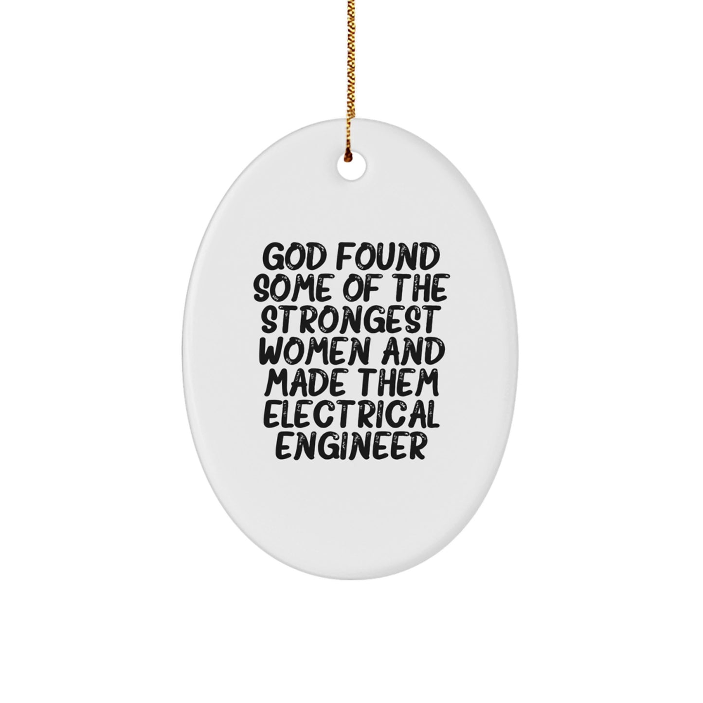 Funny Electrical Engineer Oval Ornament Gifts from Friends to Men Women Electrical Engineers Christmas Unique Decorations - Image 1