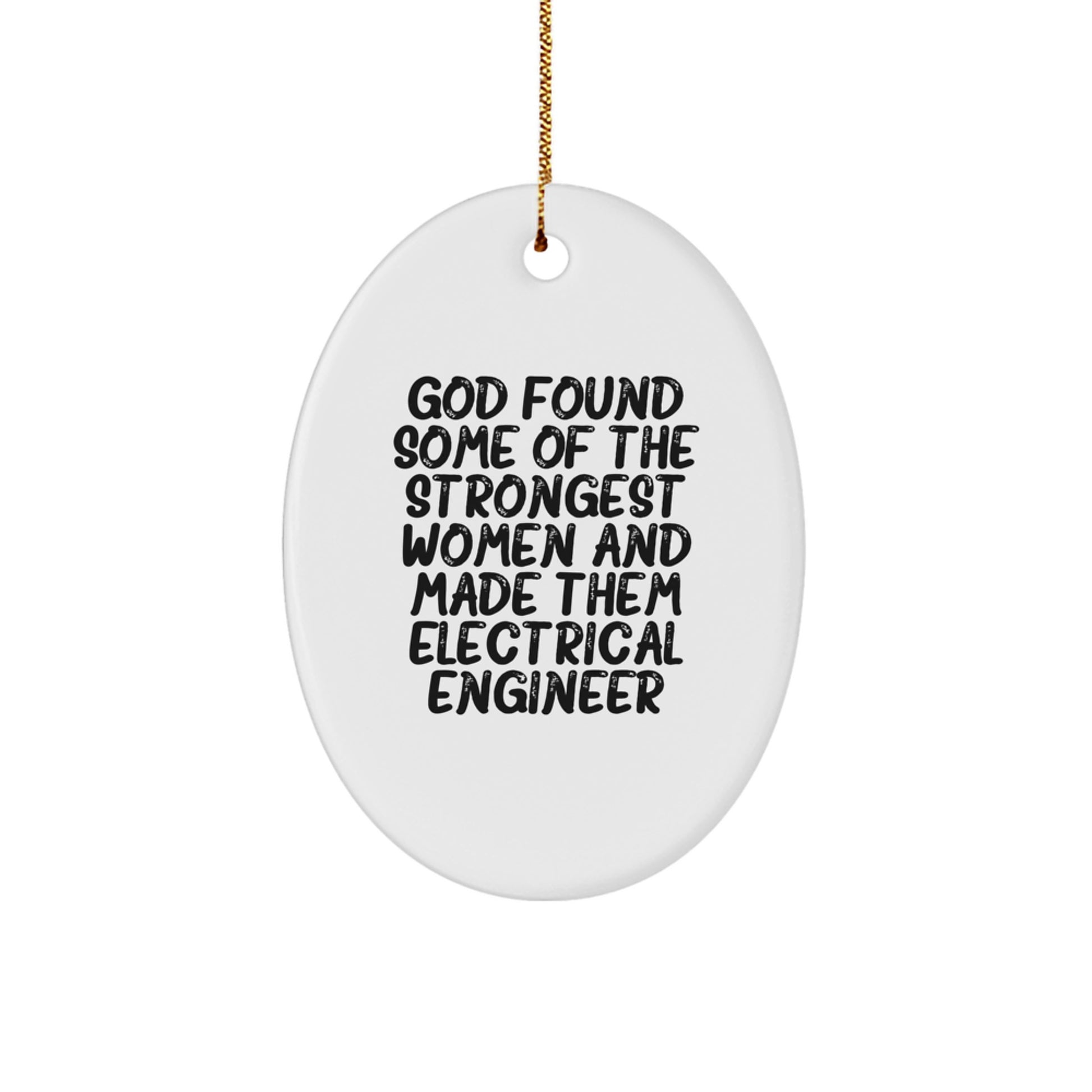 Funny Electrical Engineer Oval Ornament Gifts from Friends to Men Women Electrical Engineers Christmas Unique Decorations - Image 1