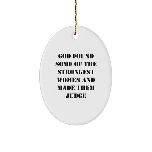 Funny Judge Gifts, Inspirational Oval Ornaments for Judge, Christmas Unique Gifts from Friends, Judge Oval Ornament Decoration - Image 1