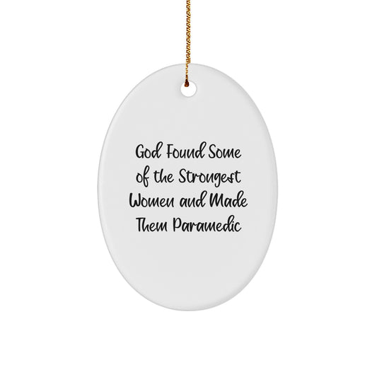 Funny Rescue Worker Gifts for Men, Gifts from Family for Rescue Worker Women, Oval Ornament Christmas Unique Gifts - Image 1