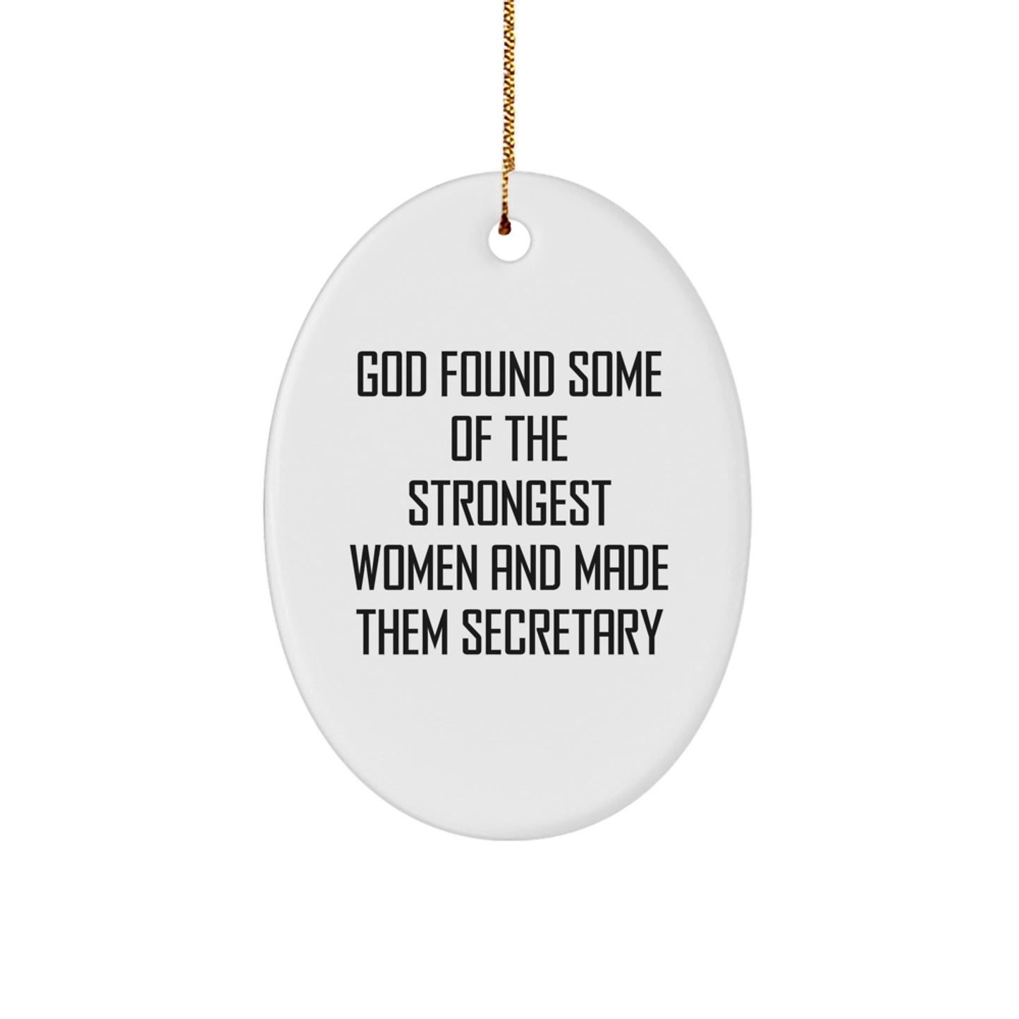 Funny Secretary Oval Ornament Gifts from Men to Women Coworkers for Christmas Unique Secretary Office Decorations - Image 1