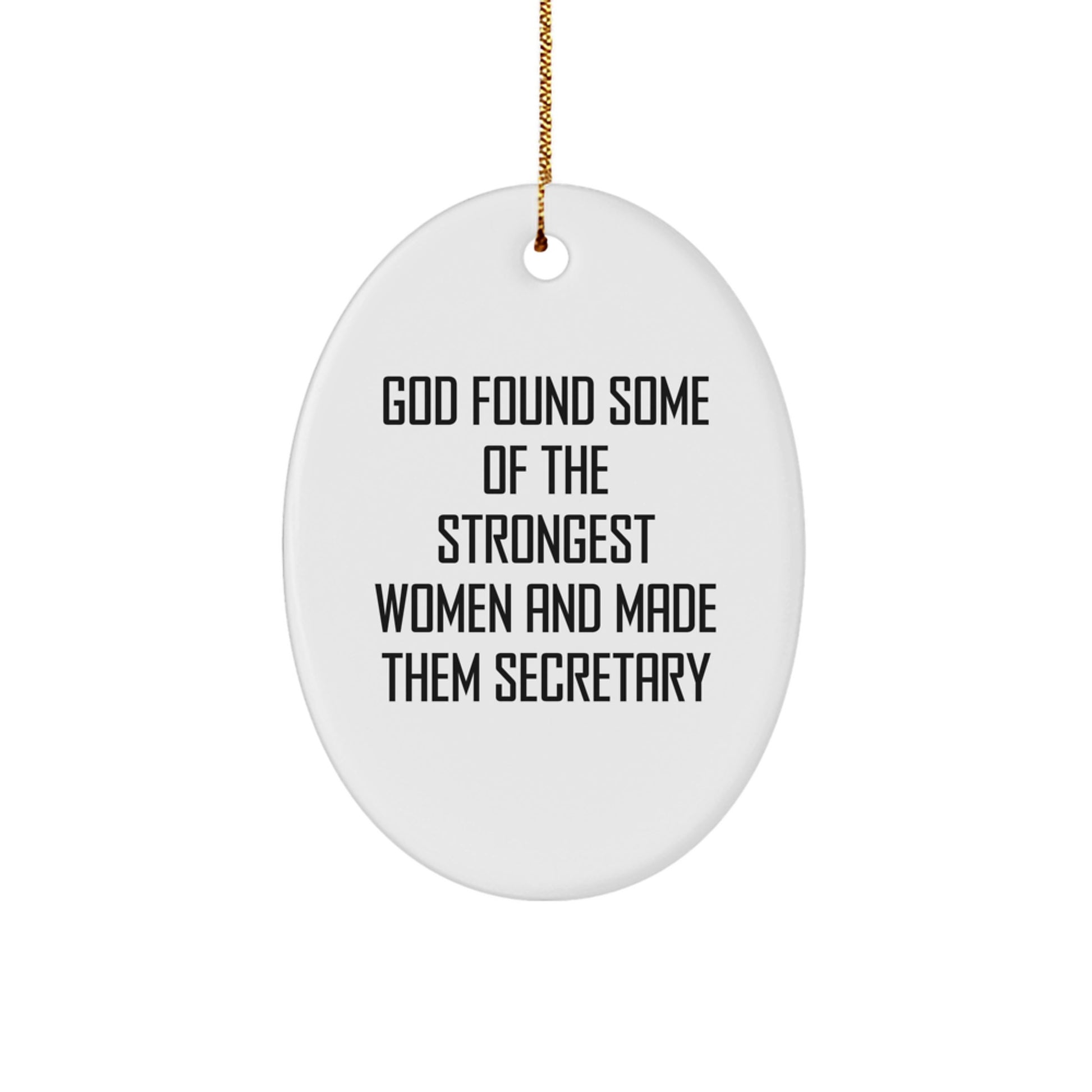 Funny Secretary Oval Ornament Gifts from Men to Women Coworkers for Christmas Unique Secretary Office Decorations - Image 1